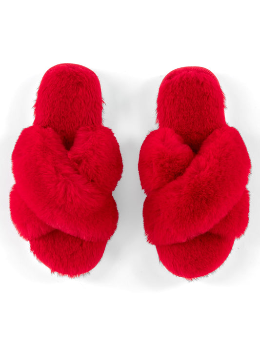 Shiraleah Christina Slippers, Red by Shiraleah