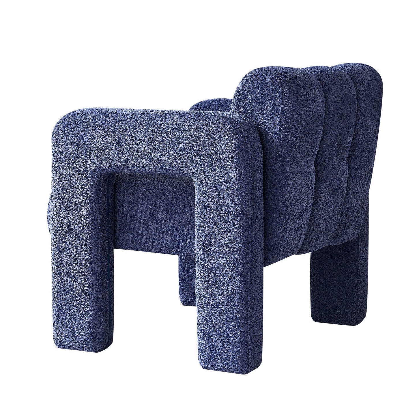 Wide Boucle Upholstered Accent Chair by Blak Hom