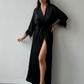 Aster Black Kimono Robe by Angie's Showroom