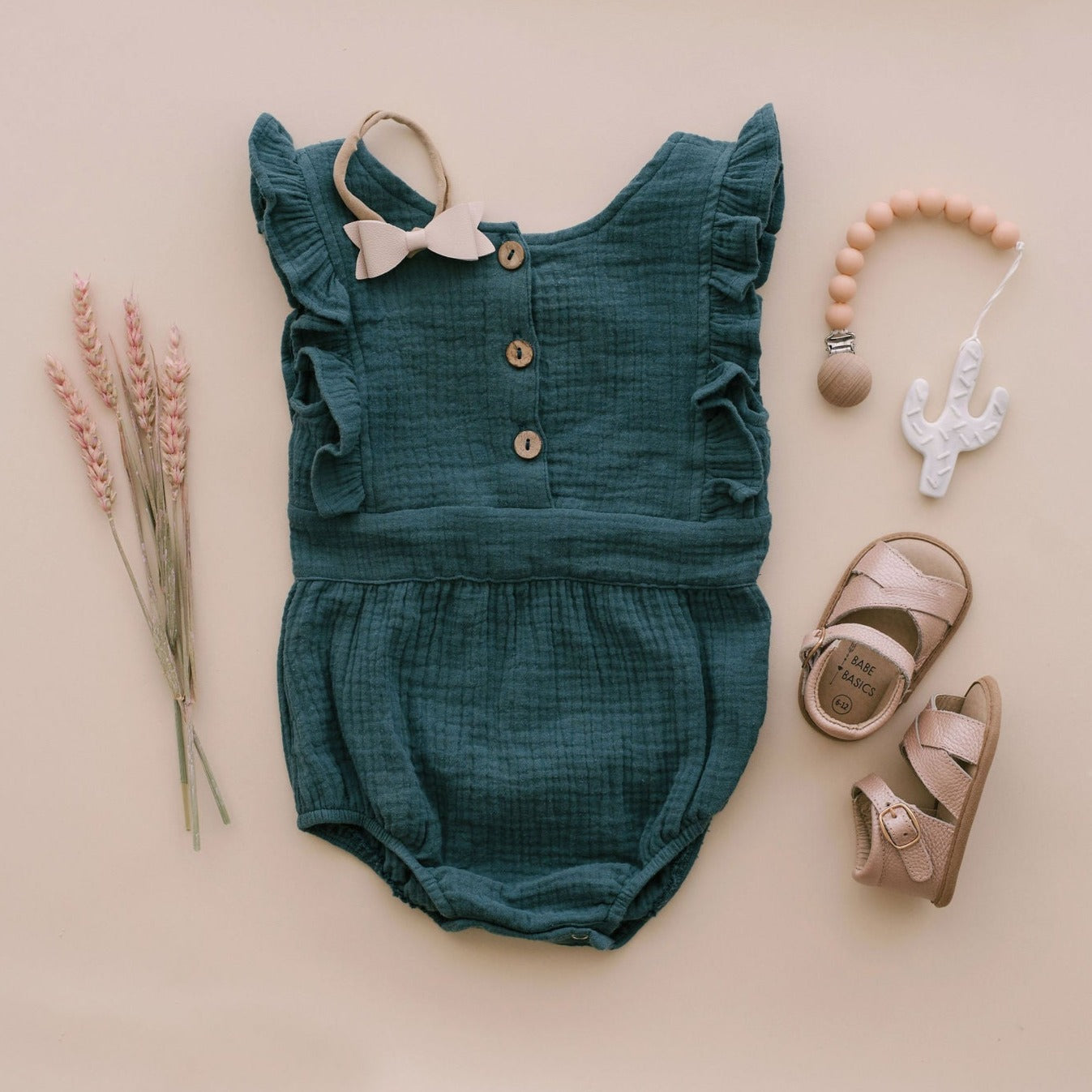Backless Cotton Romper by Babe Basics
