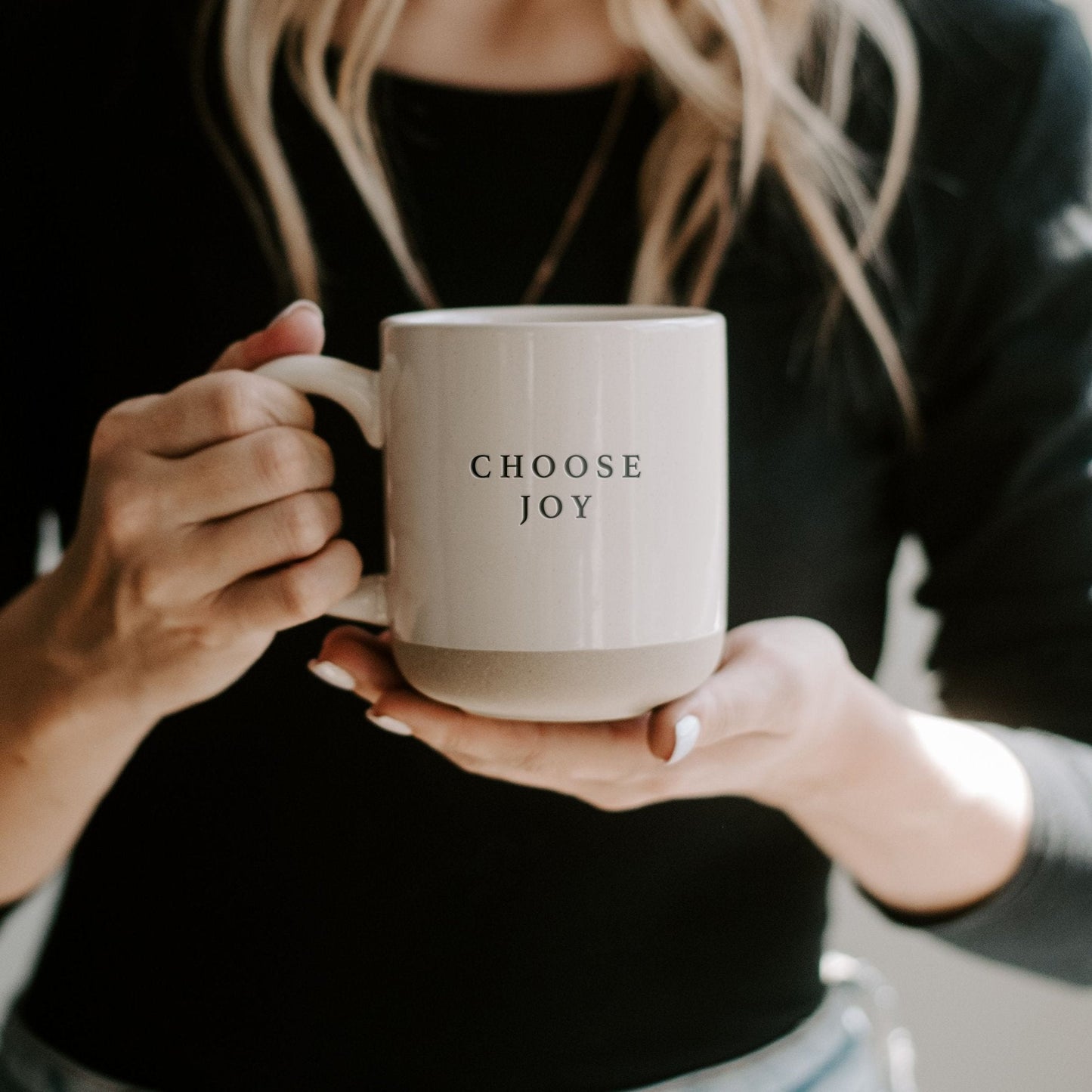 Choose Joy 14oz. Stoneware Coffee Mug by Sweet Water Decor