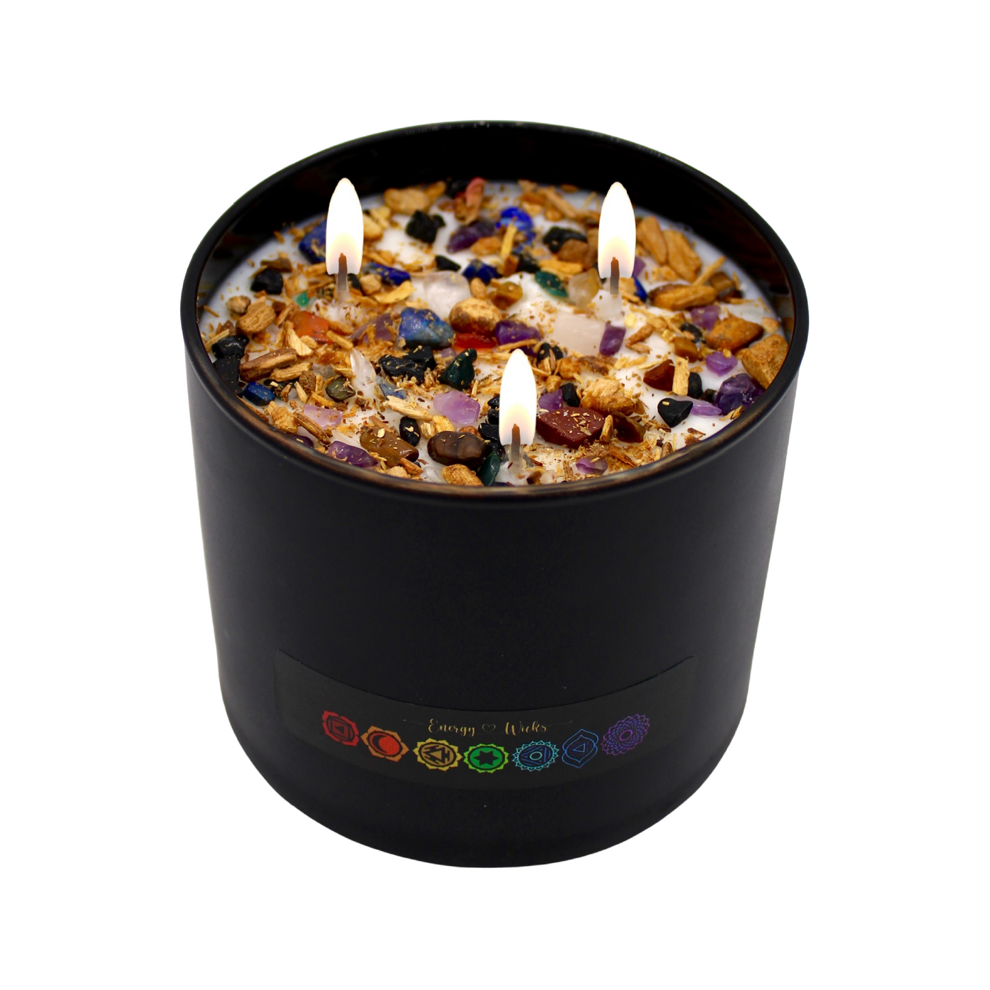 7 Stone Chakra Candle by Energy Wicks