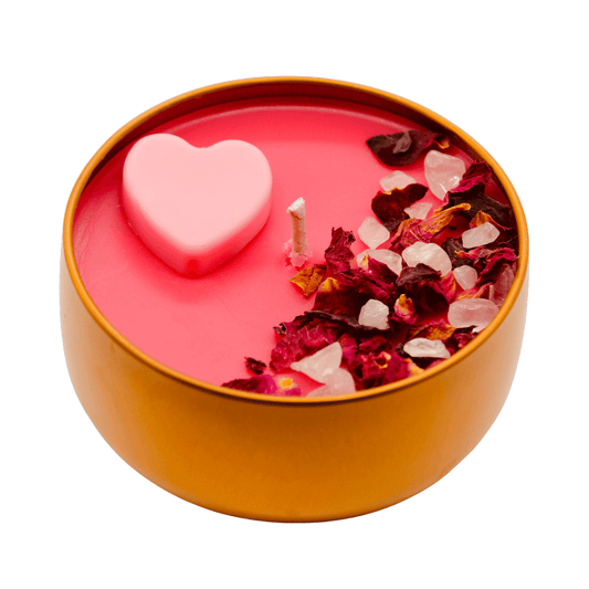 Self-Love Crystal Candle by Energy Wicks