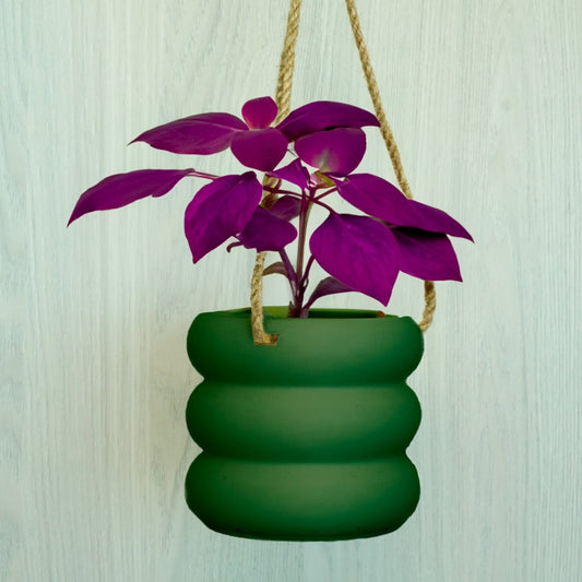 Hanging Bubble Pot, 3D Printed Planter, Hanging Wall Planter with Drainage, Minimal Decor, 4 5 6 7 8 Inch Plant Pots in Matte Terracotta by Rosebud HomeGoods