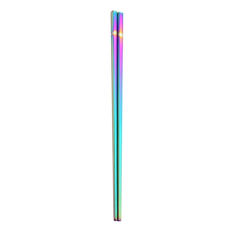 Holographic Rainbow Chopsticks in Stainless Steel by The Bullish Store