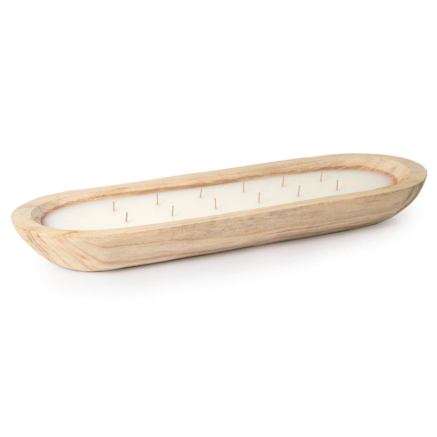 Paulownia Wood Tray Candle by Andaluca Home