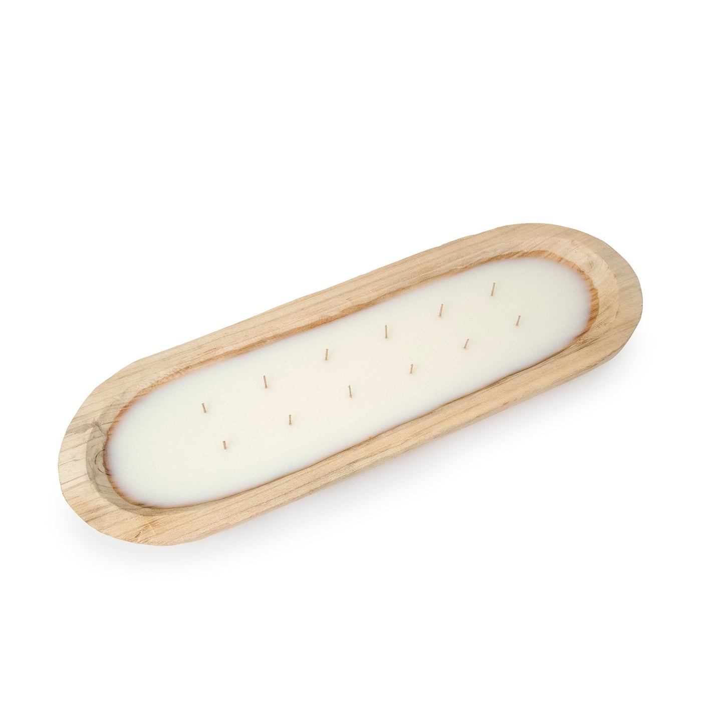 Paulownia Wood Tray Candle by Andaluca Home