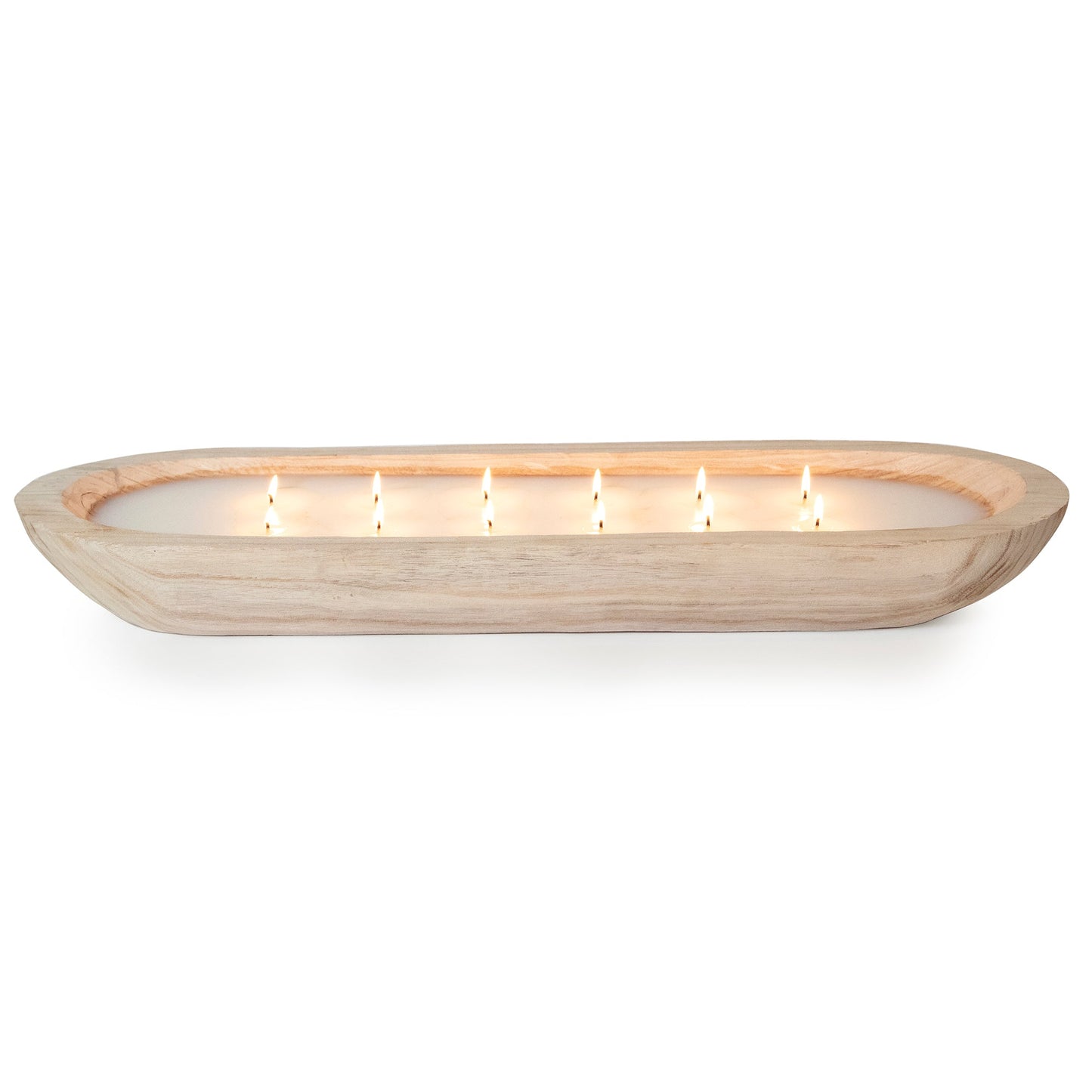 Paulownia Wood Tray Candle by Andaluca Home