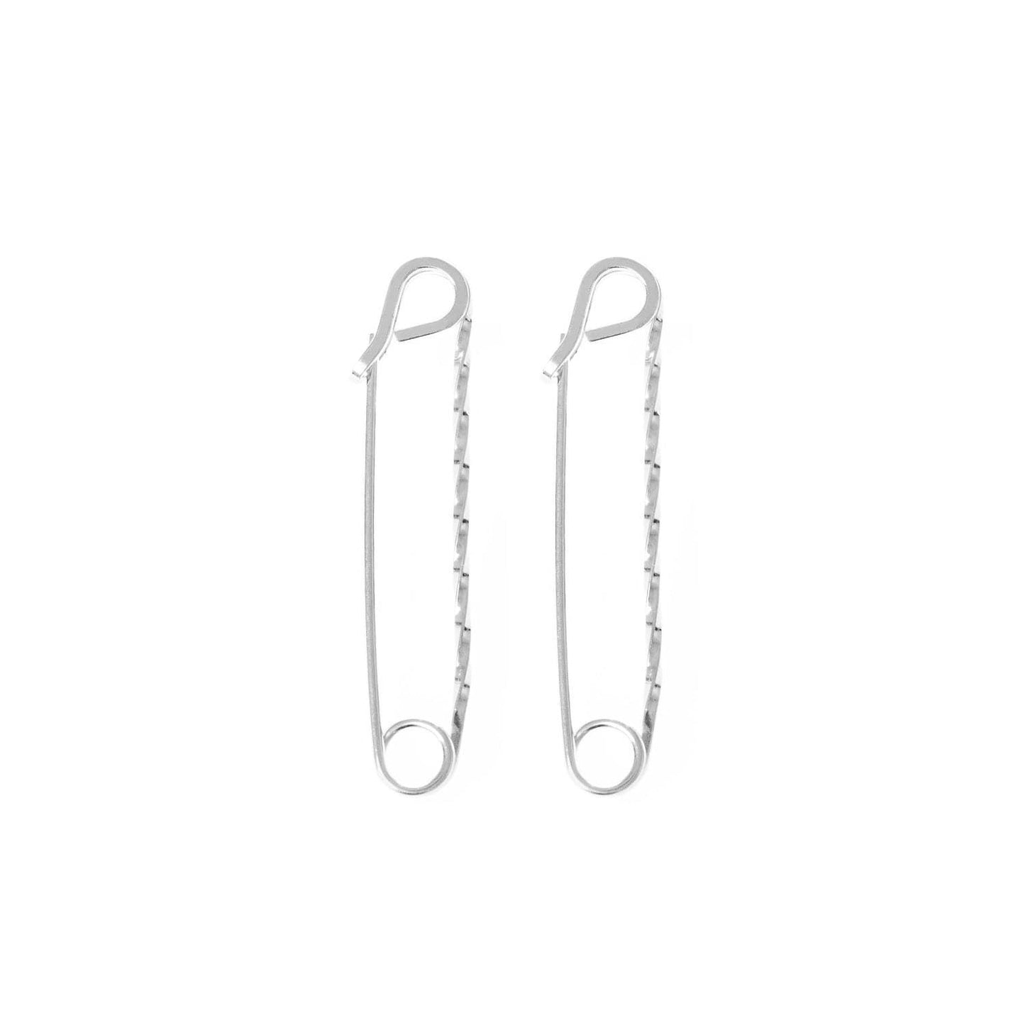 Medium Twisted Safety Pin Earrings by eklexic