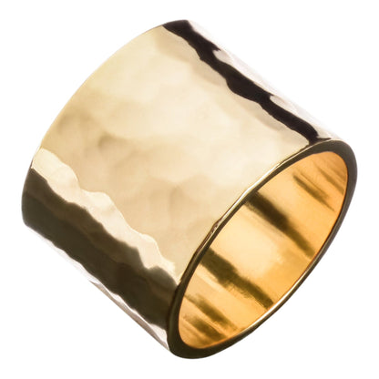 Men's Hammered Wide Ring by eklexic