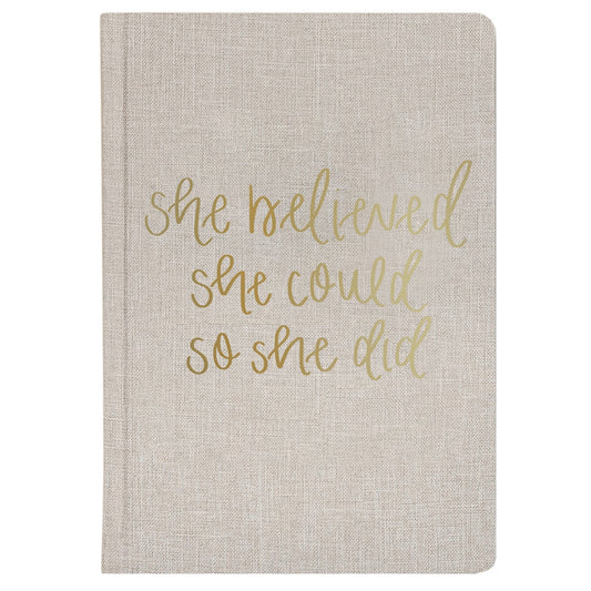 She Believed She Could Fabric Journal by Sweet Water Decor