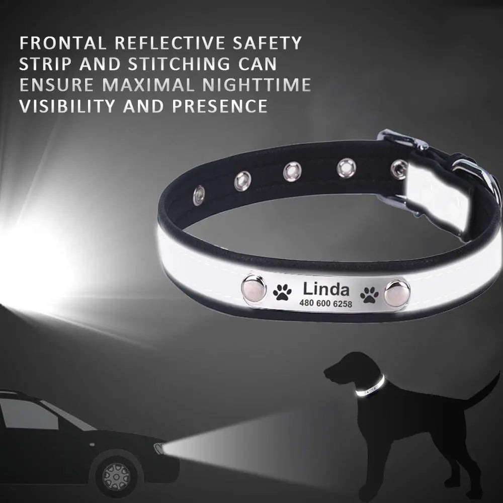 Reflective Dog Collars - Engrave Your Pet's ID by GROOMY