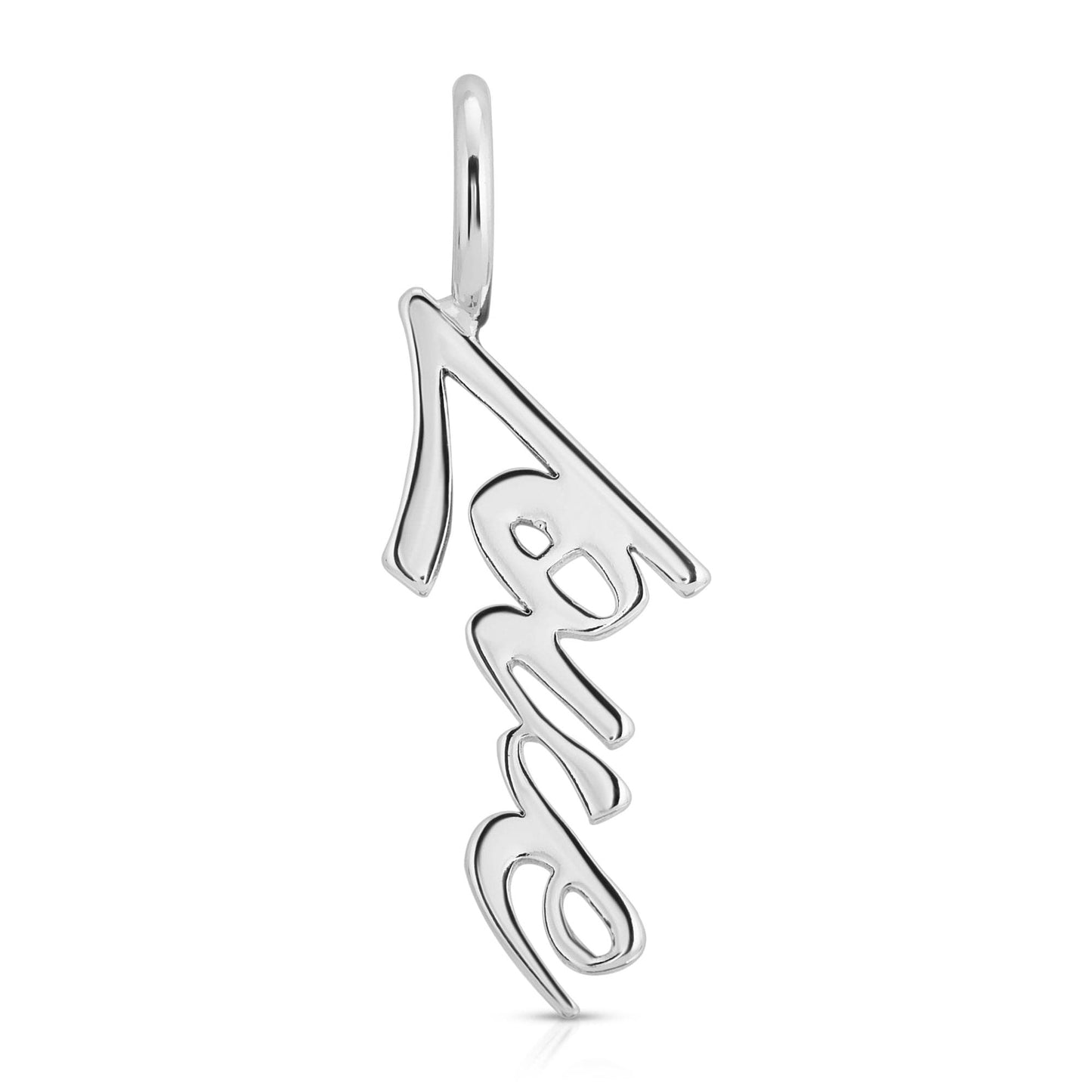 Silver Script Pendant Love by eklexic