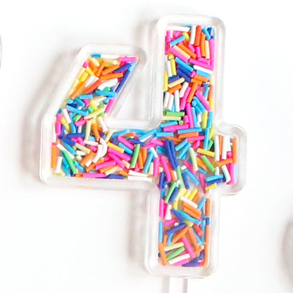 Sprinkle Number Acrylic cake toppers by Kailo Chic
