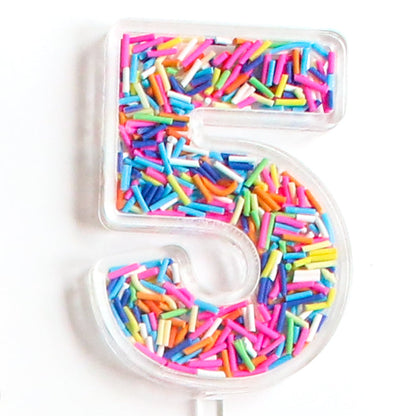 Sprinkle Number Acrylic cake toppers by Kailo Chic