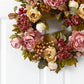 24" Peony Hydrangea Wreath" by Nearly Natural