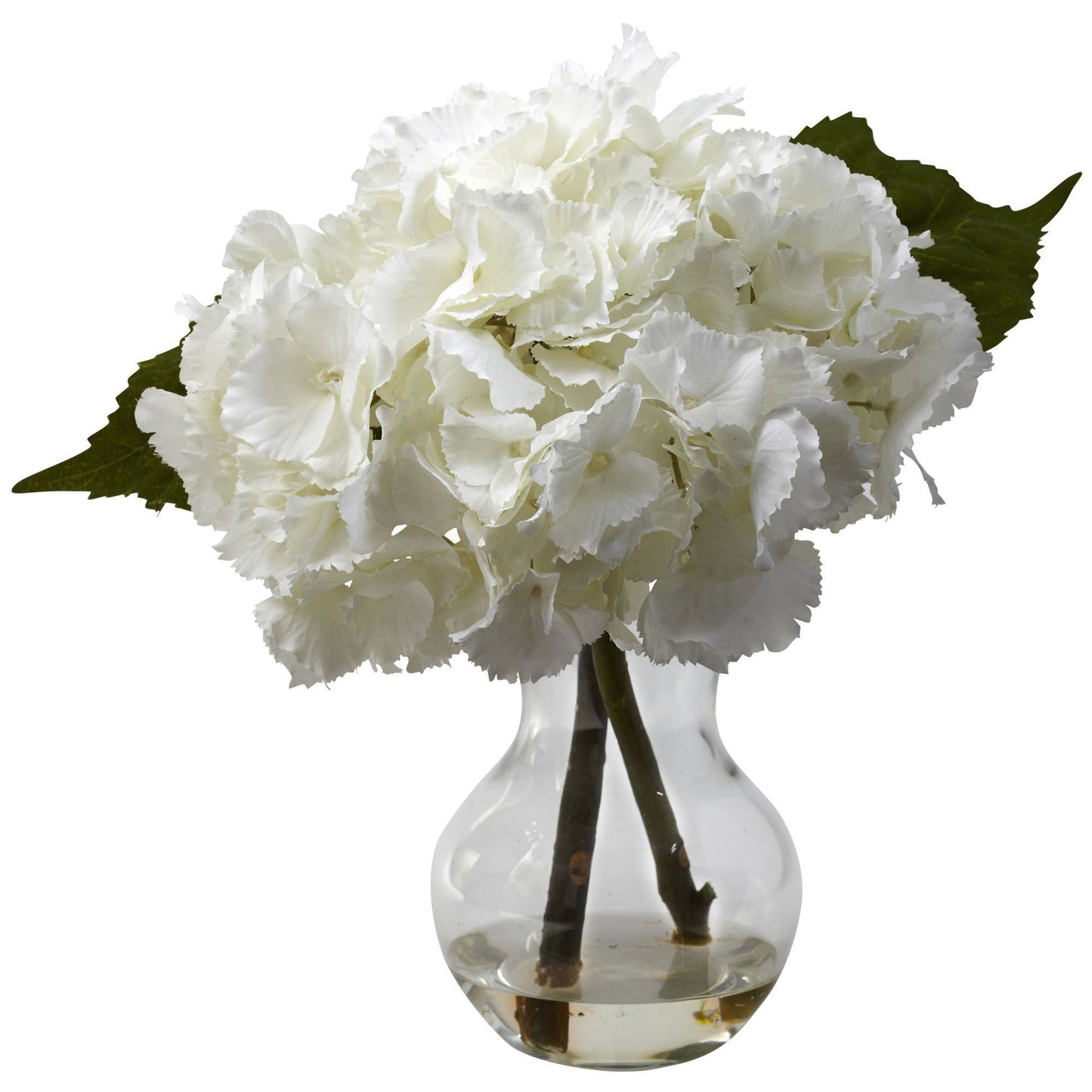 Blooming Hydrangea w/Vase Arrangement by Nearly Natural