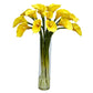 Calla Lilly w/Cylinder Silk Flower Arrangement by Nearly Natural