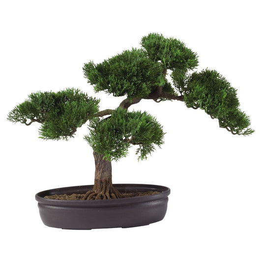 Cedar Bonsai 16" Silk Plant" by Nearly Natural