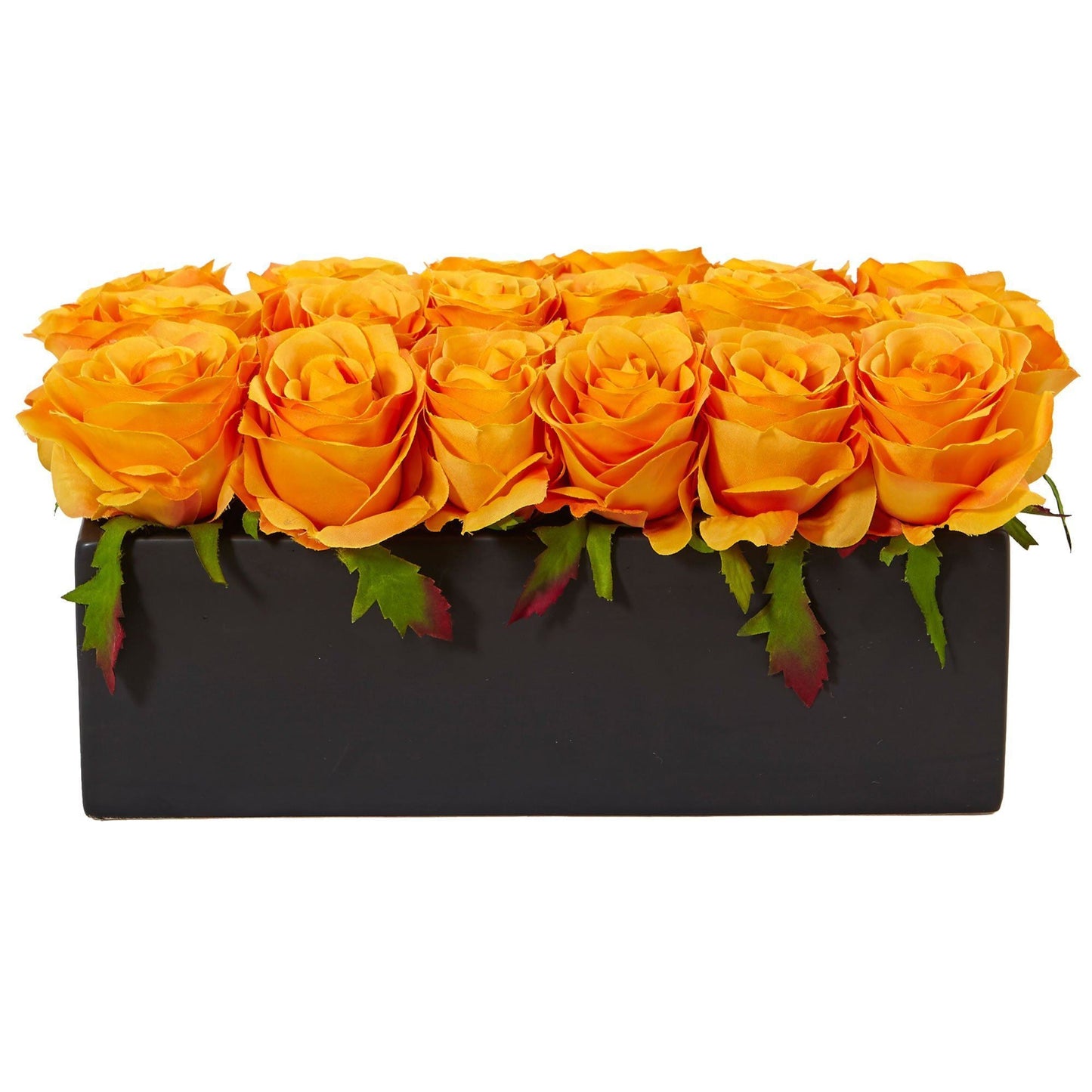 Roses in Rectangular Planter by Nearly Natural