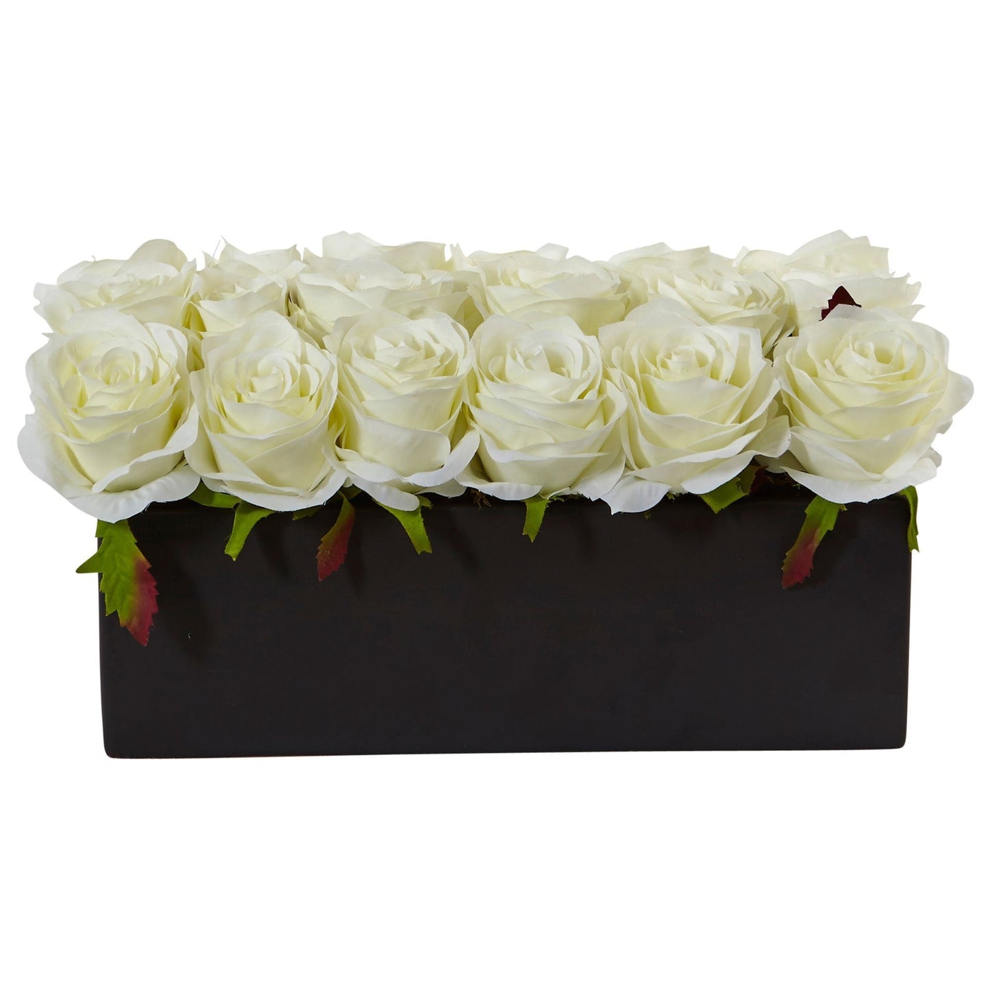 Roses in Rectangular Planter by Nearly Natural