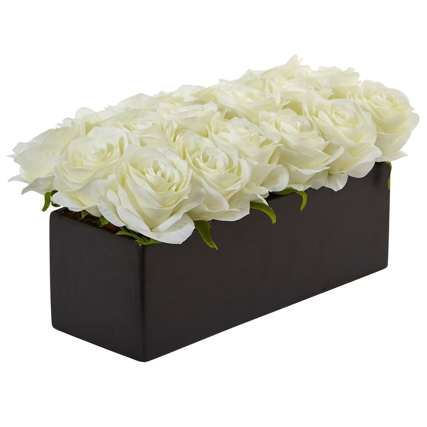 Roses in Rectangular Planter by Nearly Natural