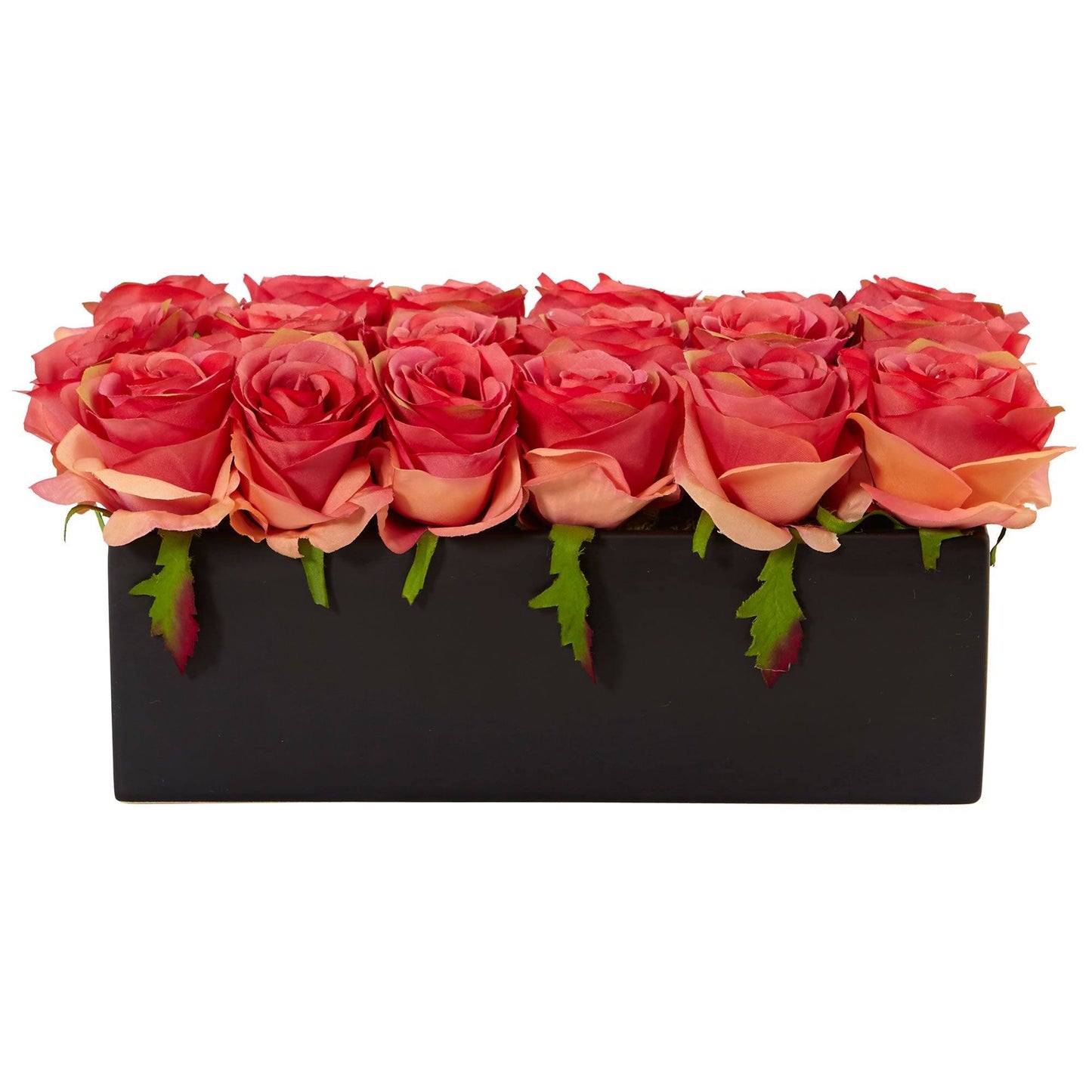 Roses in Rectangular Planter by Nearly Natural