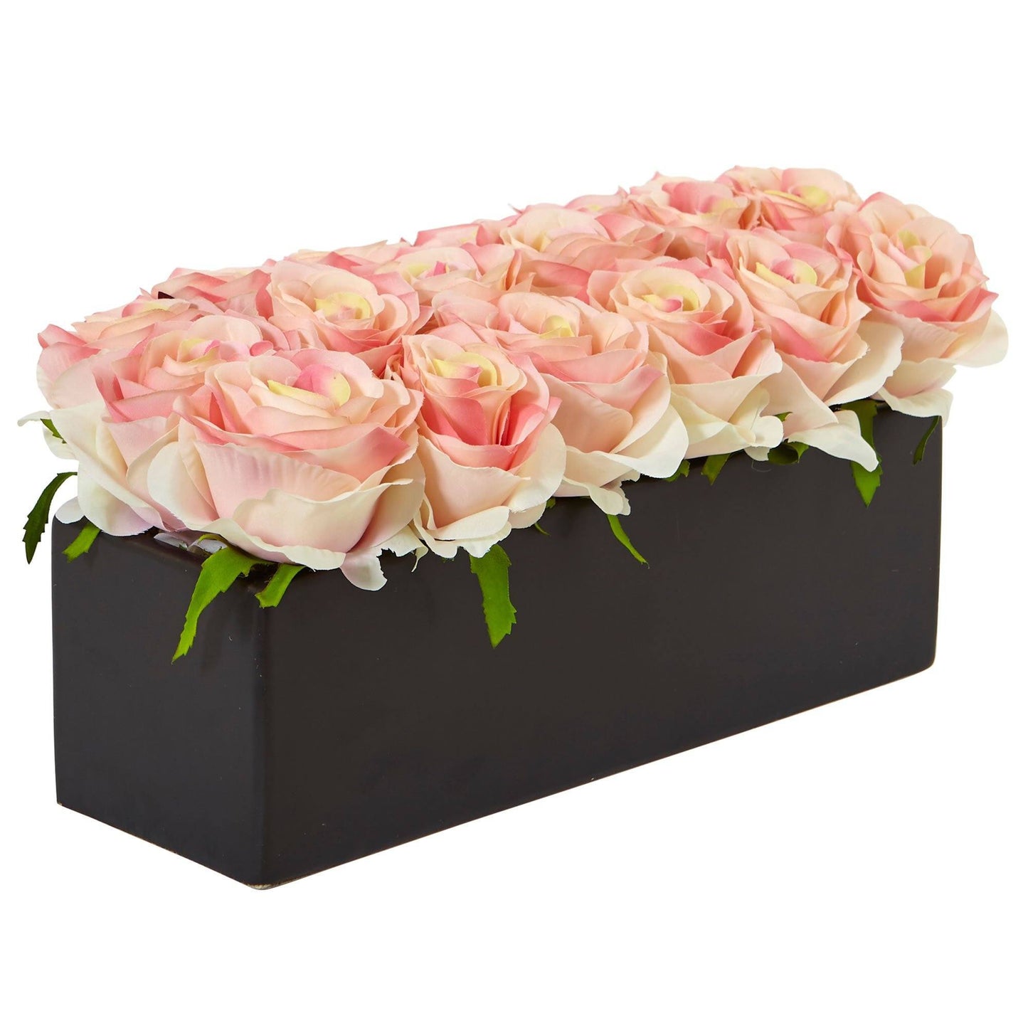 Roses in Rectangular Planter by Nearly Natural