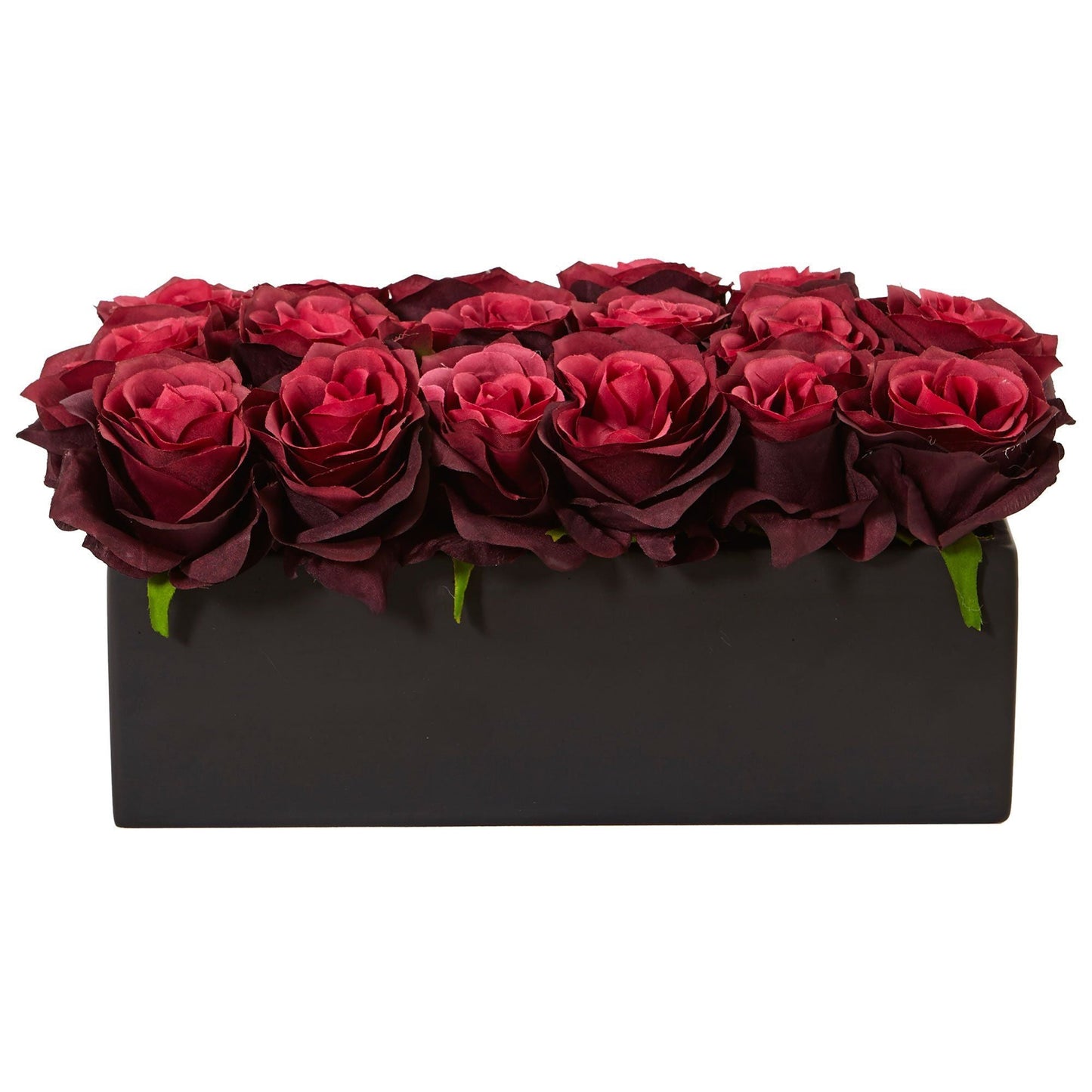 Roses in Rectangular Planter by Nearly Natural