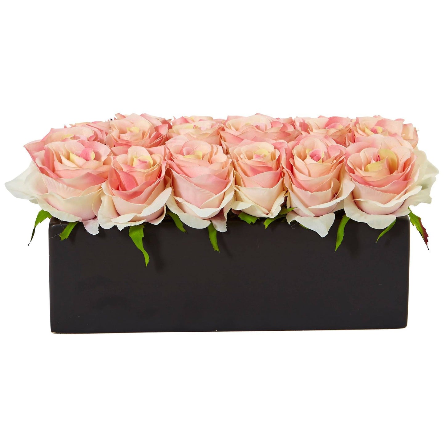 Roses in Rectangular Planter by Nearly Natural