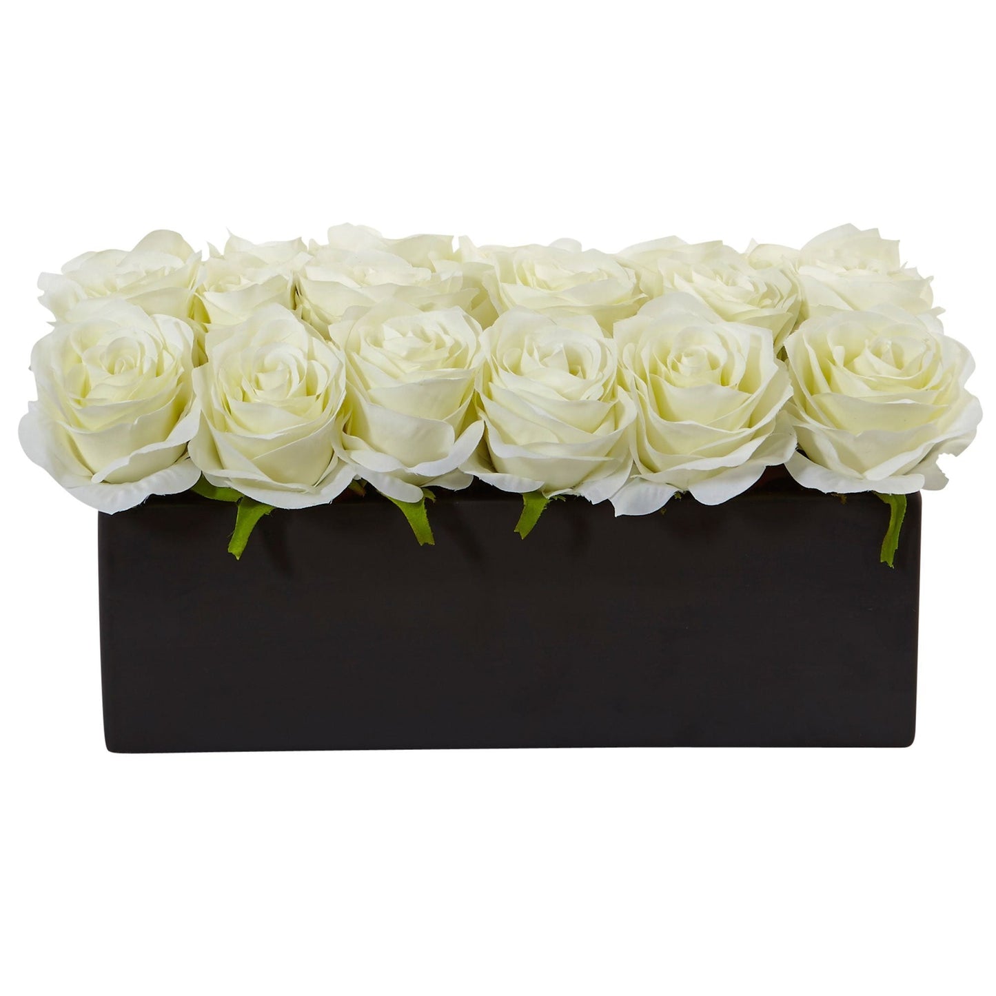 Roses in Rectangular Planter by Nearly Natural