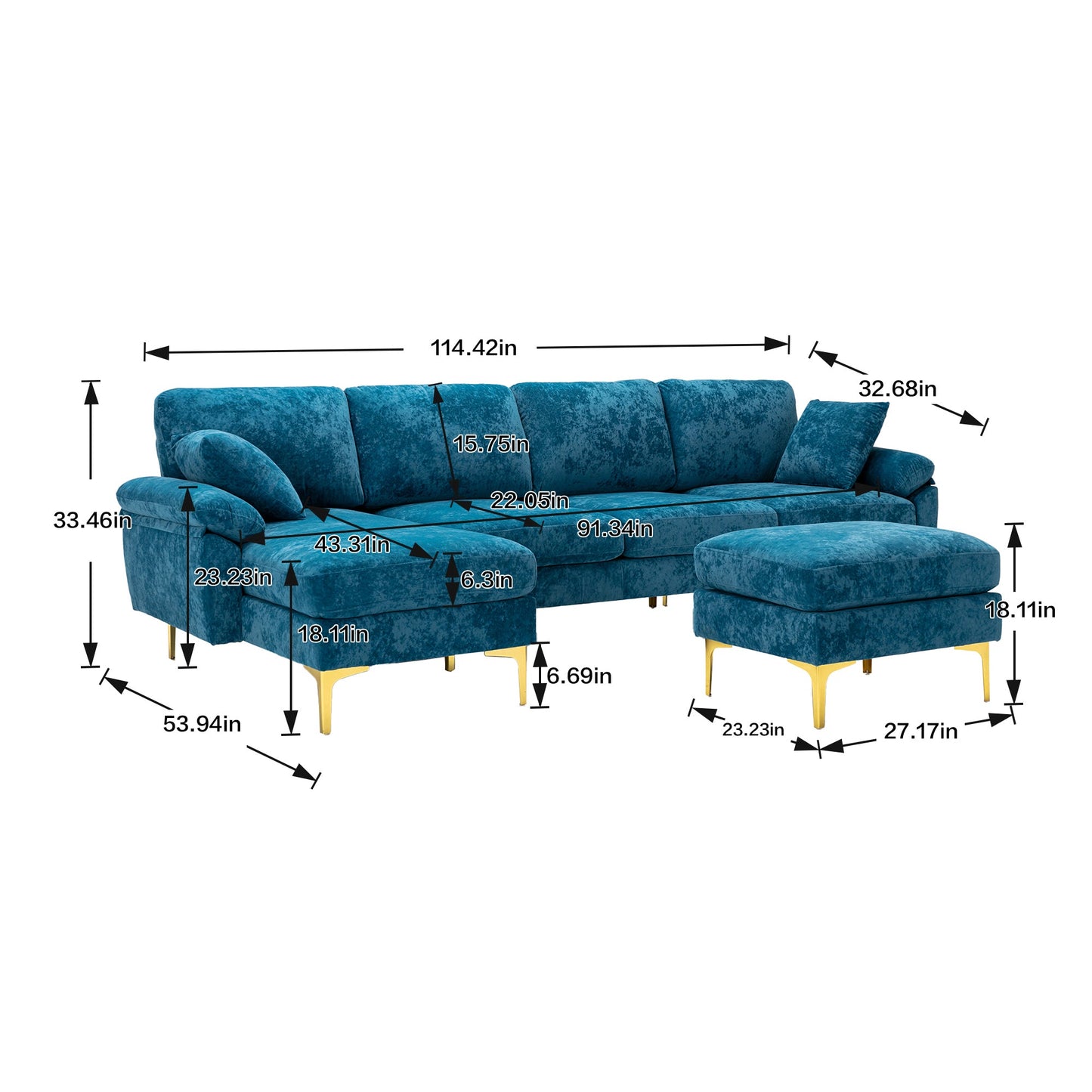 Accent sectional Sofa by Blak Hom