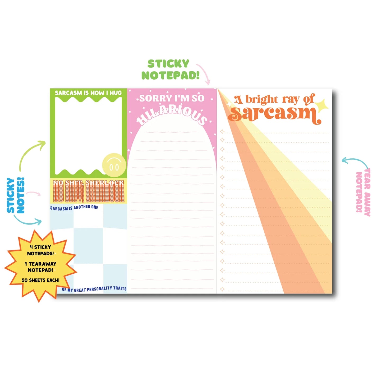 Sarcasm Notepad Set by Fun Club