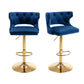 Set of 2 Modern Fashionable Velvet Bar Stools by Blak Hom