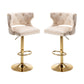 Set of 2 Modern Fashionable Velvet Bar Stools by Blak Hom