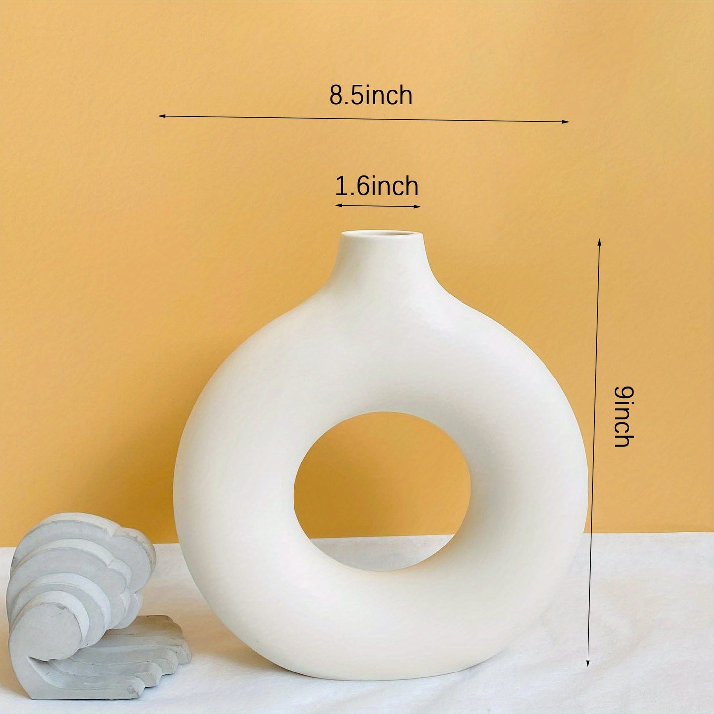 White Ceramic  Modern Home Boho Vases by Blak Hom