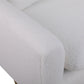 Classic Mid-Century 360-degree Swivel Accent Chair, White Teddy Fabric by Blak Hom