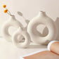 White Ceramic  Modern Home Boho Vases by Blak Hom