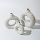 White Ceramic  Modern Home Boho Vases by Blak Hom