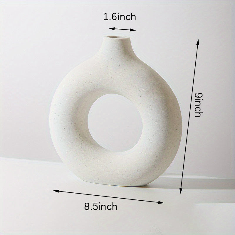 White Ceramic  Modern Home Boho Vases by Blak Hom