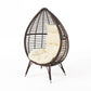 Egg Chair Indoor/Outdoor Wicker Freestanding Teardrop by Plugsus Home Furniture