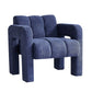 Wide Boucle Upholstered Accent Chair by Blak Hom