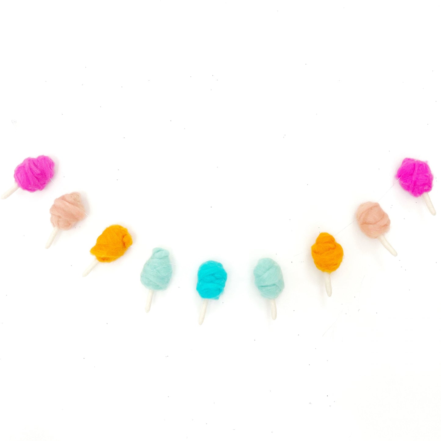 Cotton candy felt garland by Kailo Chic