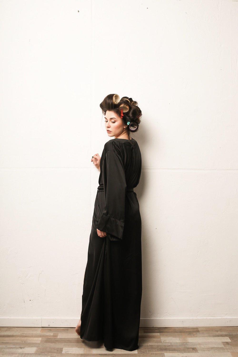 Kimono Silk Long Robe by Angie's Showroom