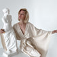 Kimono Sleeves Linen Robe by Angie's Showroom