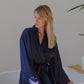 Lora Long silky robe with shawl collar by Angie's Showroom