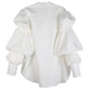 Daoko Pleated Puff Long Sleeve Shirt - White by Marigold Shadows