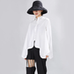 Sonoya Lapel Long Sleeve Irregular Hem Shirt by Marigold Shadows