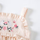 Baby Girl Floral Embroidered Pattern Lace Design Solid Color Sleeveless Onesies In Summer by MyKids-USA™