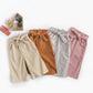 Baby Girl Solid Color Bow Tie Design Corduroy Nine Point Wide Leg Pants by MyKids-USA™